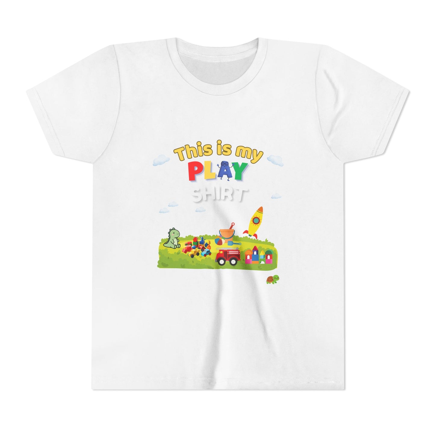 This is My Play Shirt Youth Tee | Toy Rocket, Blocks, Truck Kids Shirt
