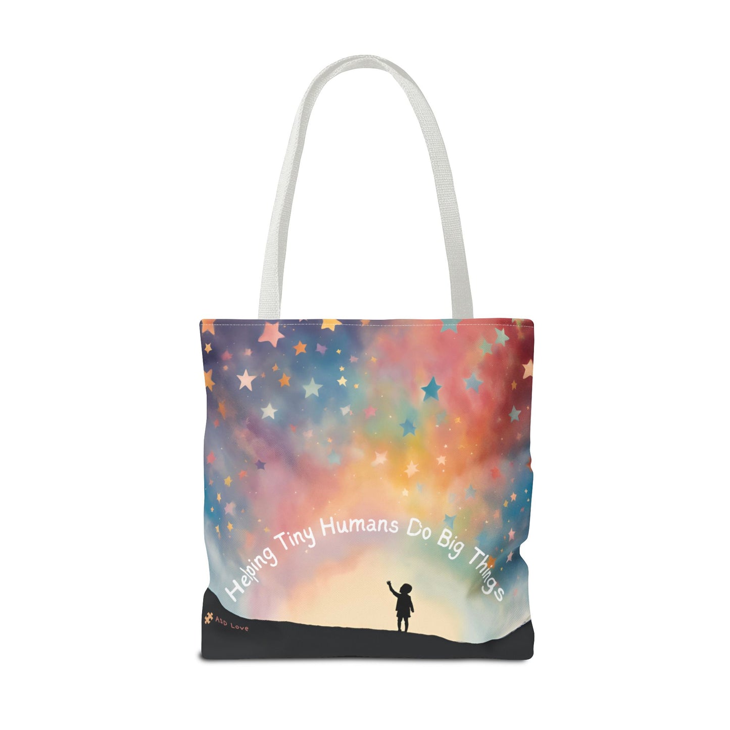 Helping Tiny Humans Do Big Things Tote - Inspiring Kids to Reach for the Stars