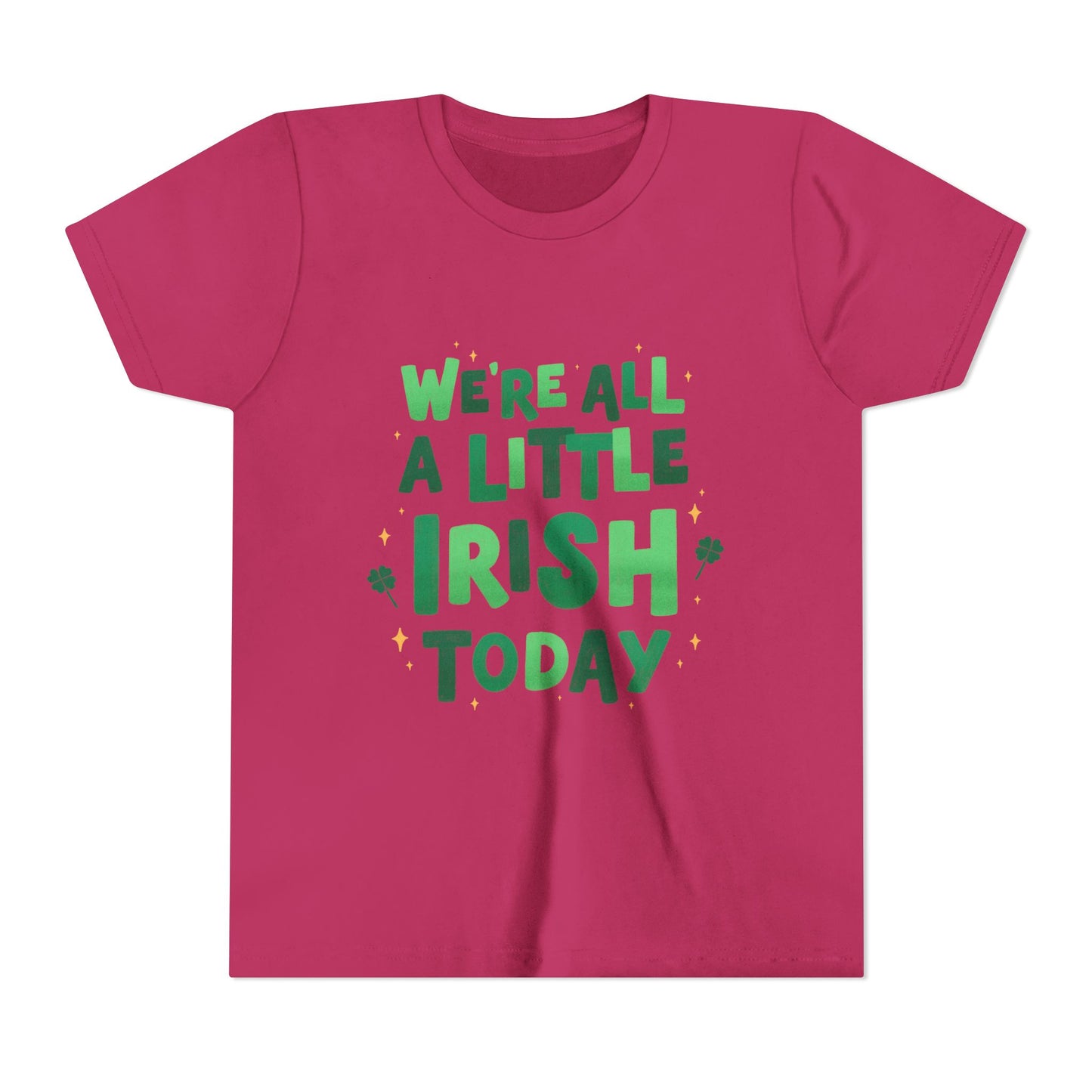 We are All A Little Irish Today Youth Tee | St. Patricks Day Shamrock Shirt
