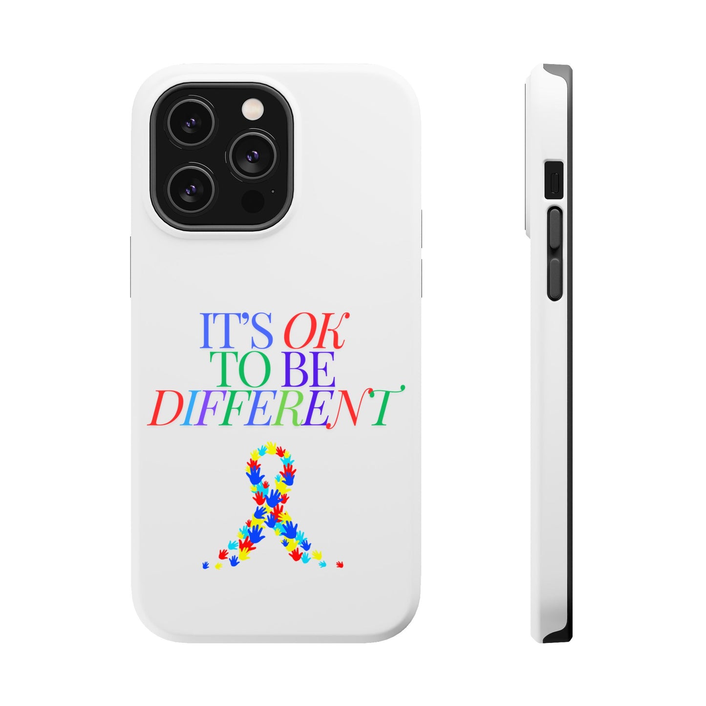 Autism Support Ribbon: It's Okay to Be Different - ASD Awareness Phone Case