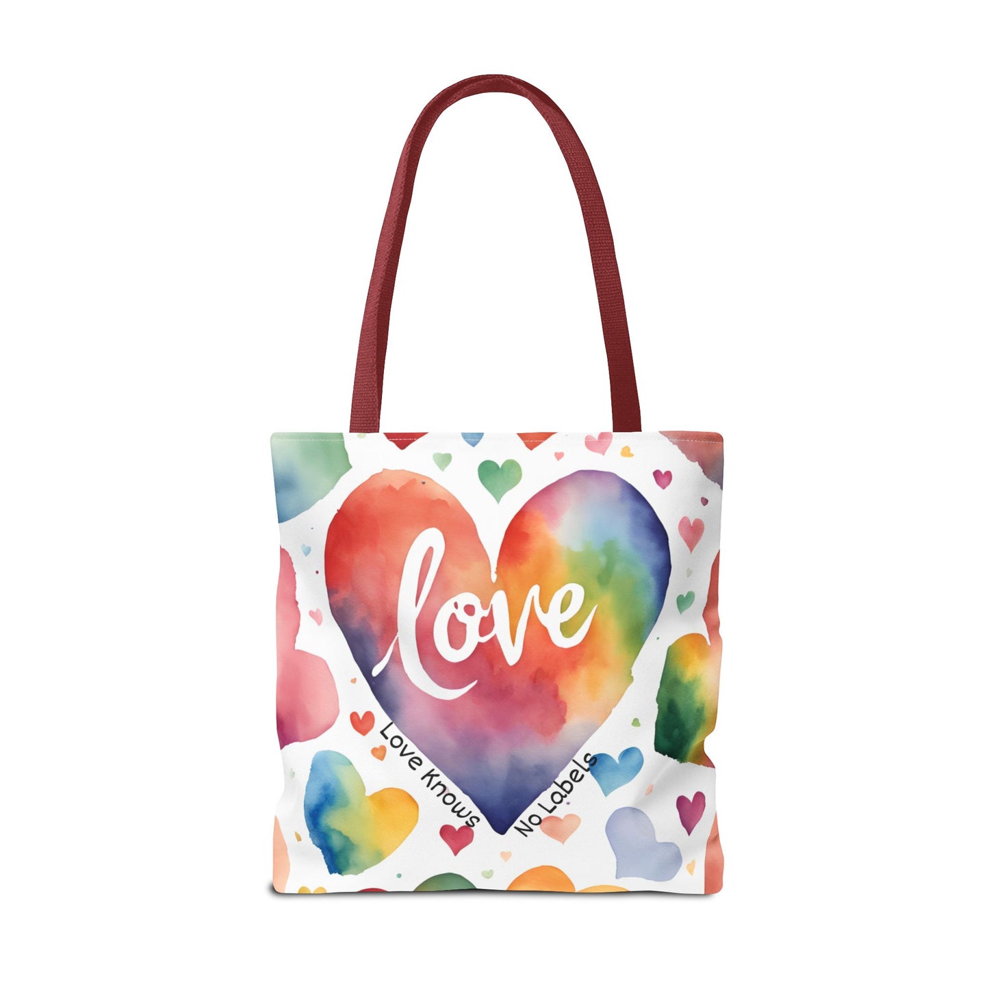 Love Knows No Labels - Hearts, Hearts, Hearts Tote Bag - Embrace Every Difference