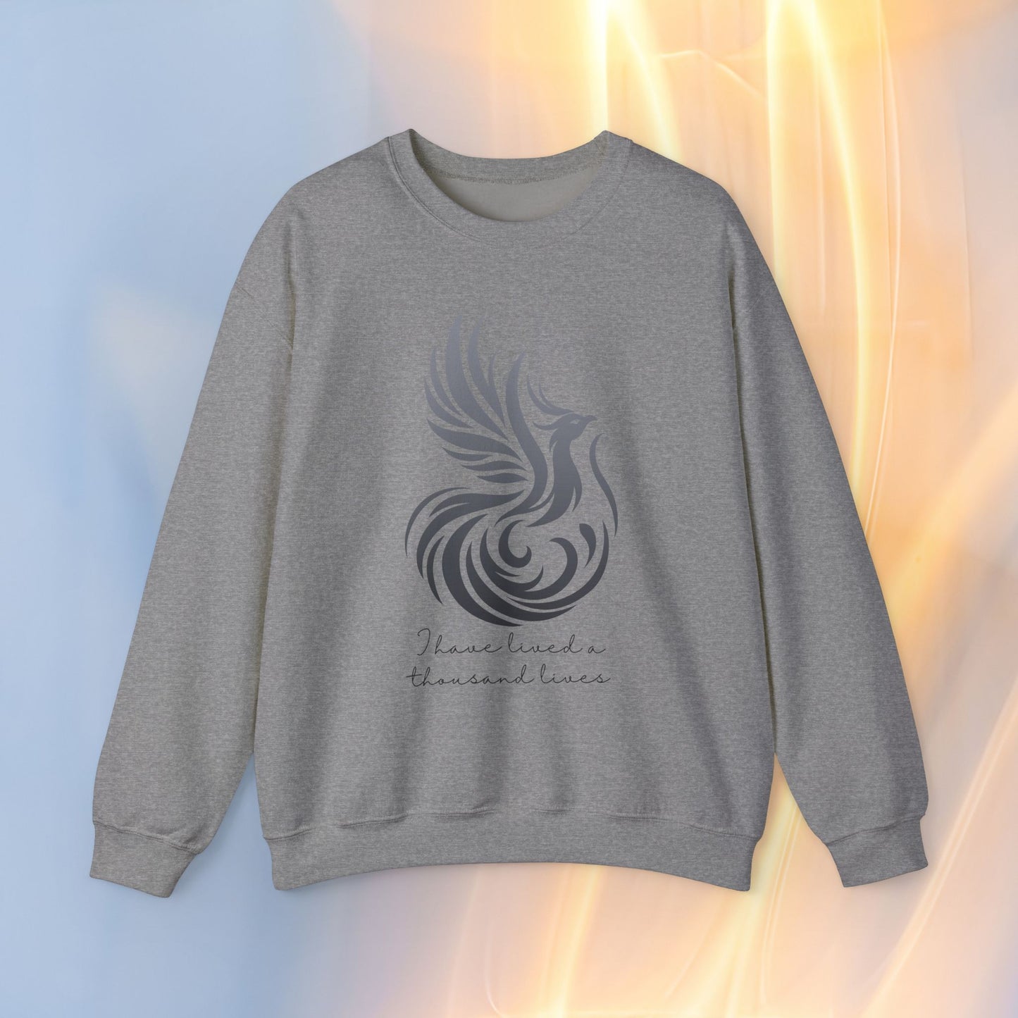 Phoenix Rising Sweatshirt - I Have Lived a Thousand Lives | Inspirational Unisex Sweatshirt - BlackF