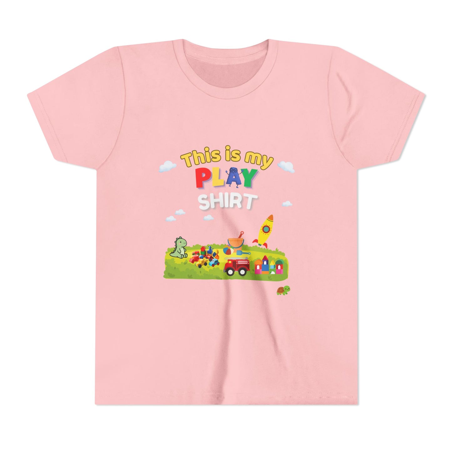 This is My Play Shirt Youth Tee | Toy Rocket, Blocks, Truck Kids Shirt