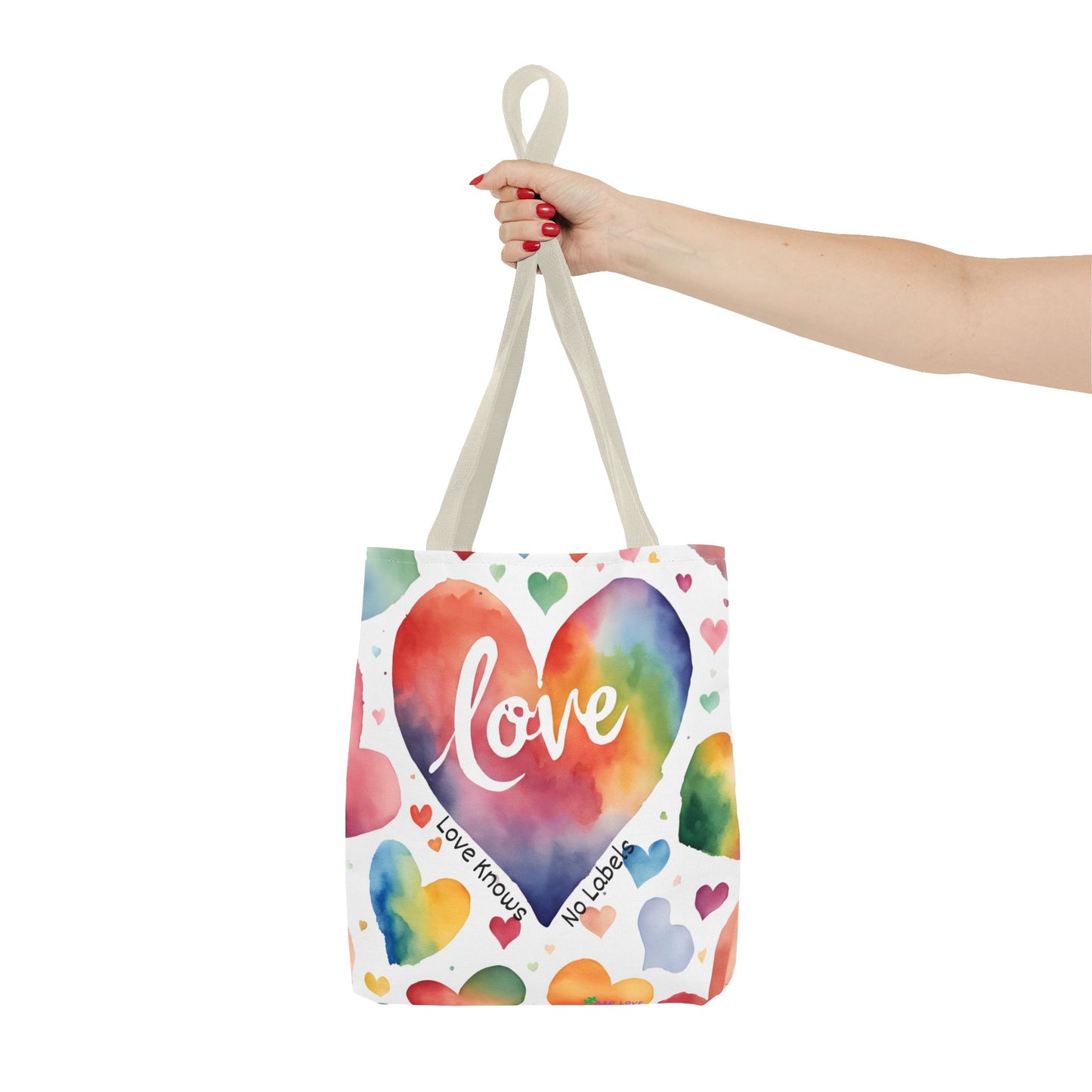 Love Knows No Labels - Hearts, Hearts, Hearts Tote Bag - Embrace Every Difference