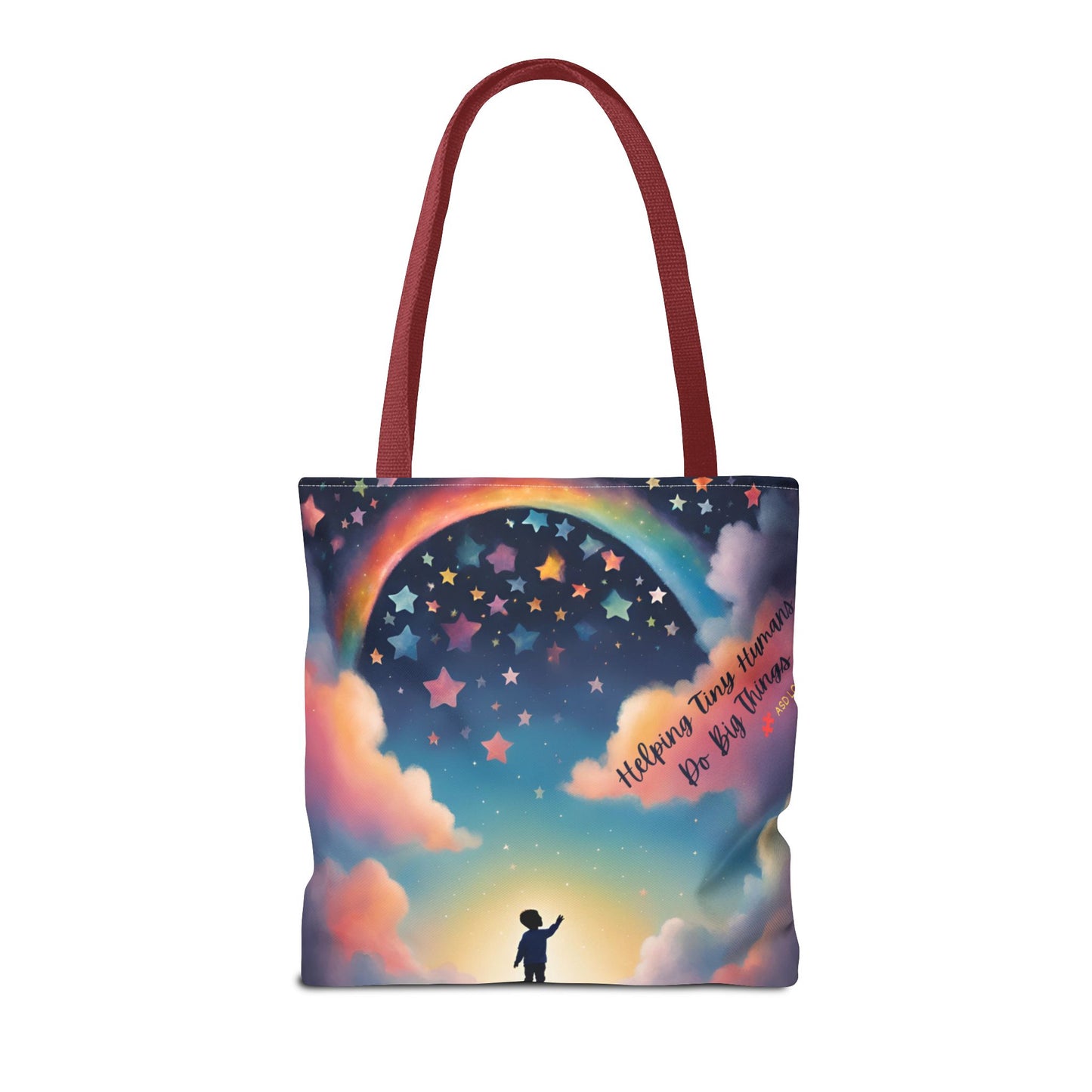 Helping Tiny Humans Do Big Things Tote - Inspiring Kids to Reach for the Stars