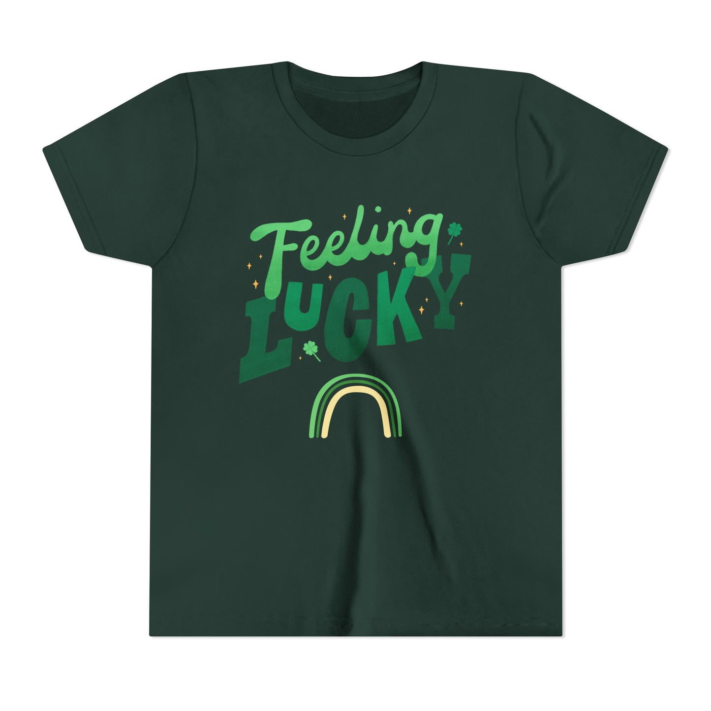 Feeling Lucky rainbow Youth Tee | St. Patrick's Day kids shirt