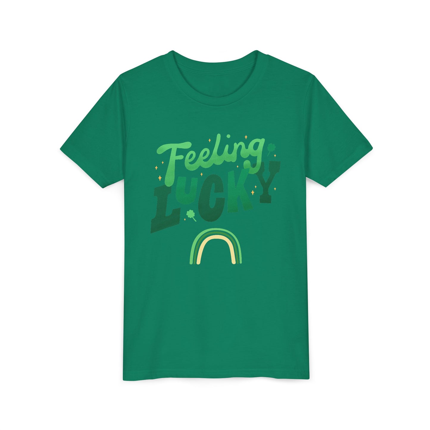 Feeling Lucky rainbow Youth Tee | St. Patrick's Day kids shirt