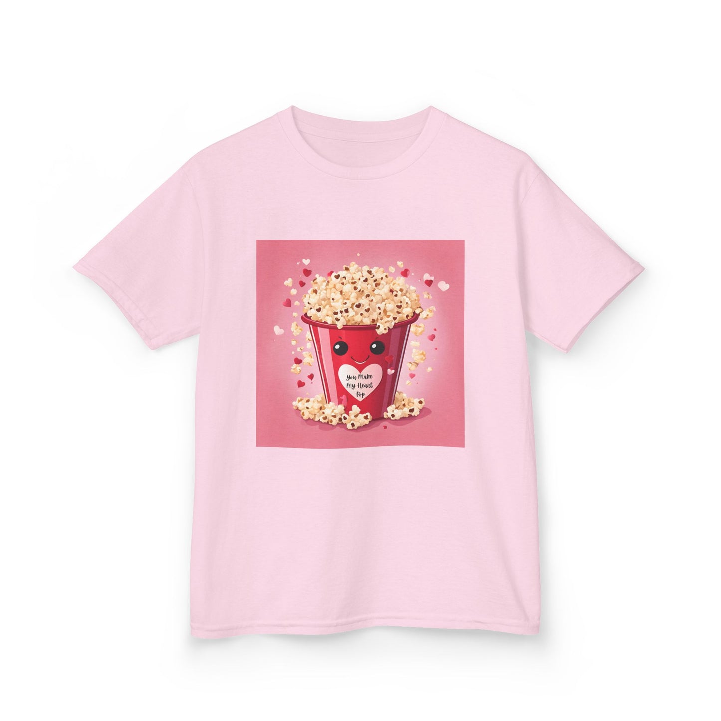 You Make My Heart Pop - Smiling Popcorn Valentine Kids Tee