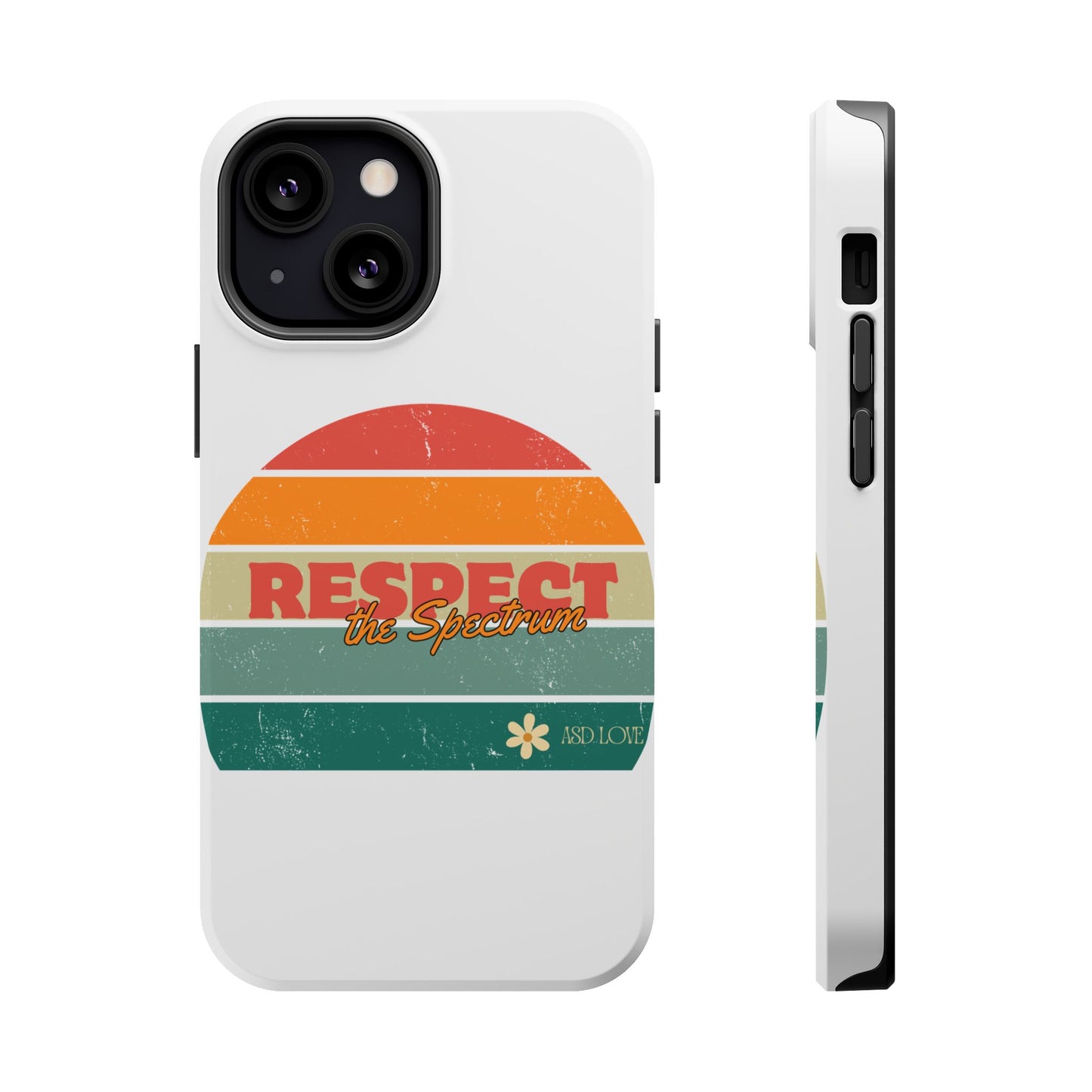 Vintage Rainbow: Respect the Spectrum - ASD Awareness Phone Case