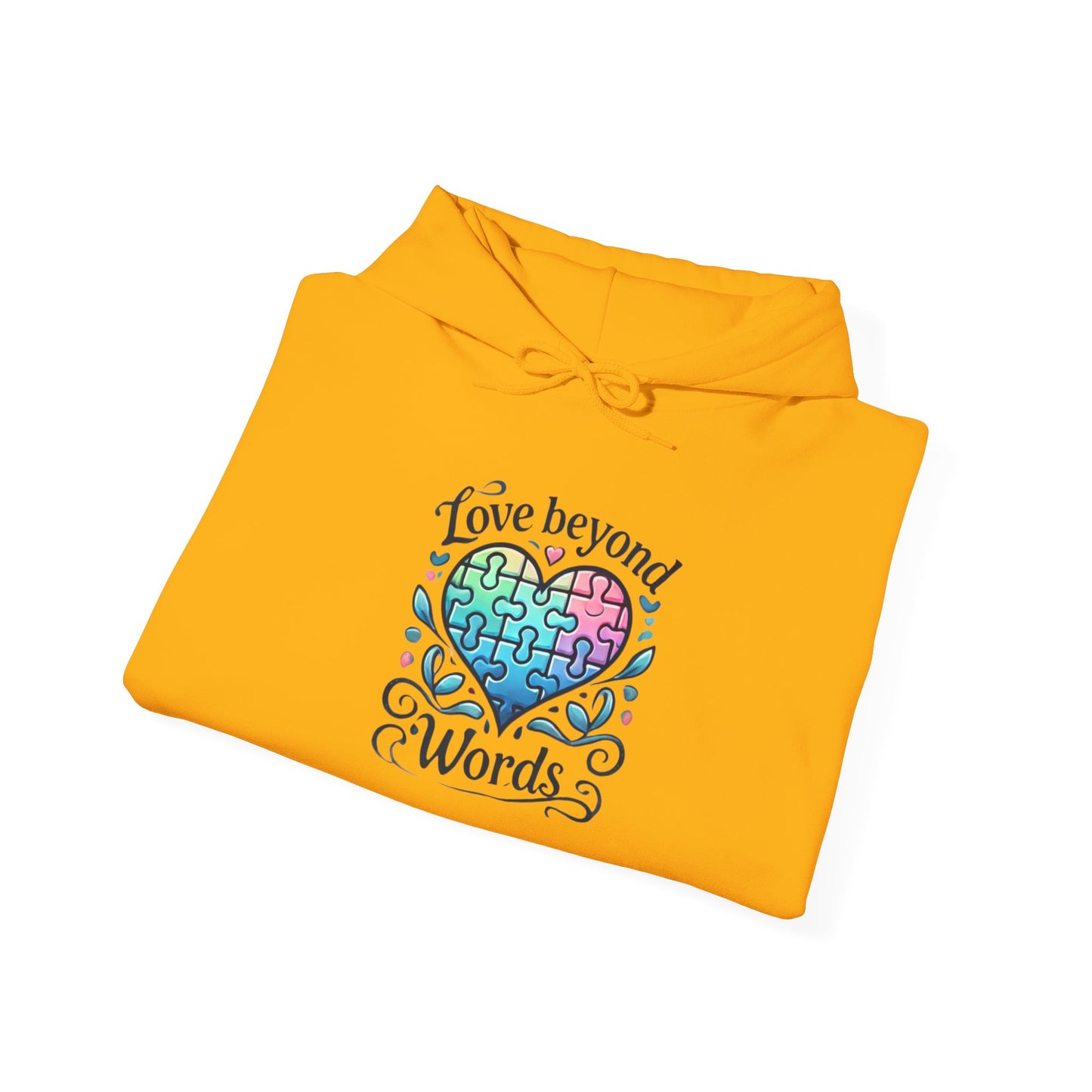 Love Beyond Words - Autism Awareness Hoodie - Cozy Unisex Sweatshirt for Warmth & Connection, Perfect for Gifts, Casual Wear, Gatherings