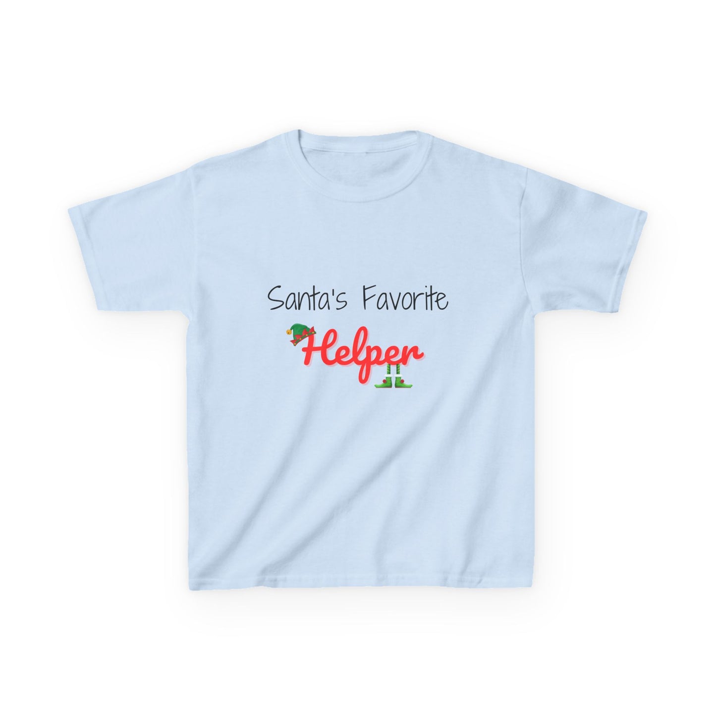 Santa's Favorite Helper Kids Tee - Cute Christmas Shirt for Boys and Girls