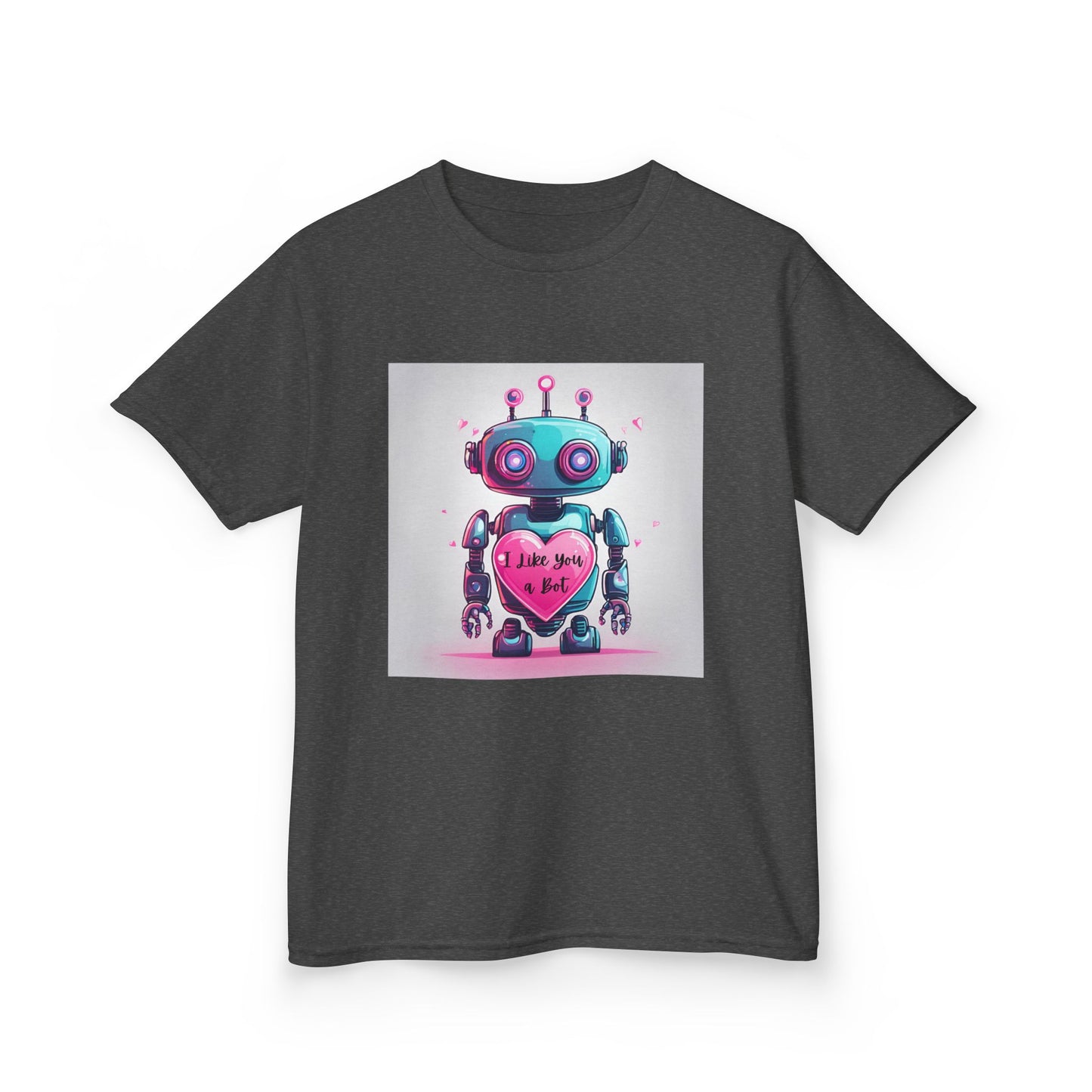 I Like You a Bot - Blue Robot Valentine's Kids Tee