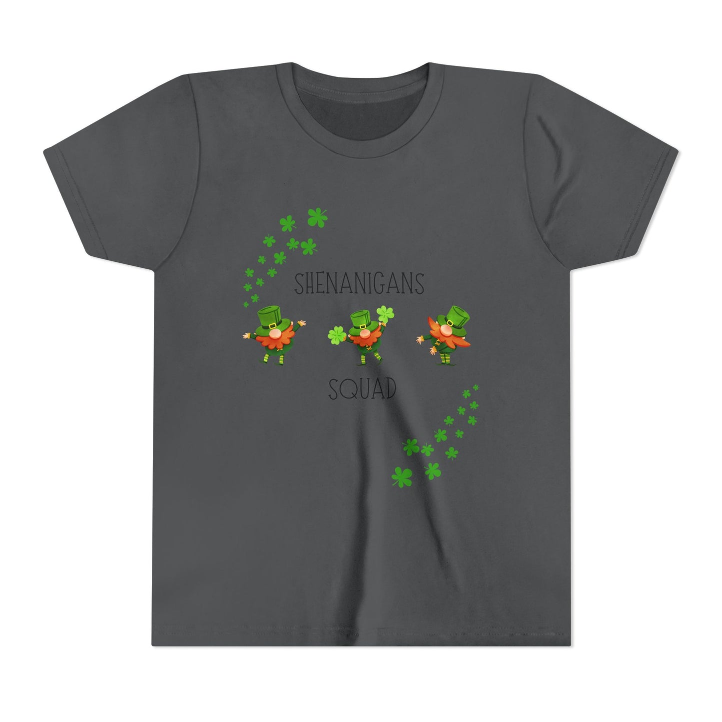 Shenanigans Squad Youth Tee | St. Patrick's Day Leprechaun Shamrock Shirt