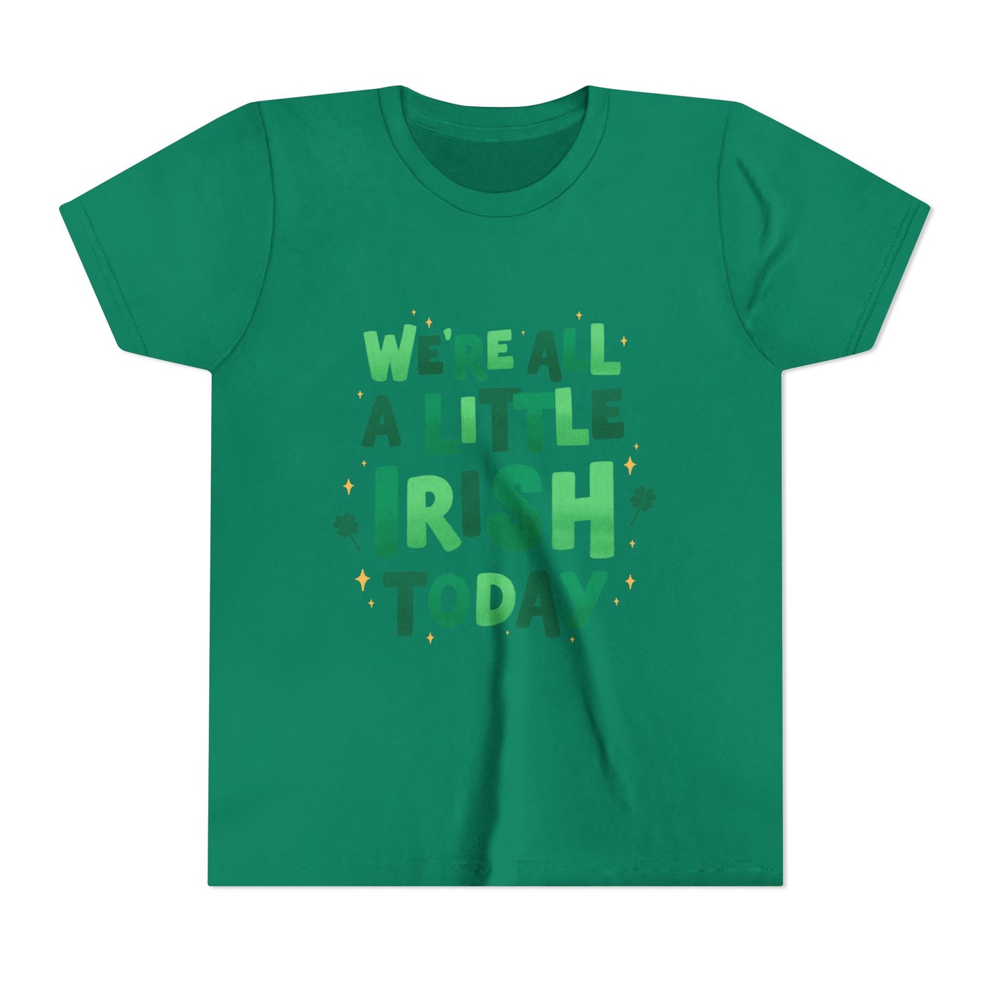 We are All A Little Irish Today Youth Tee | St. Patricks Day Shamrock Shirt