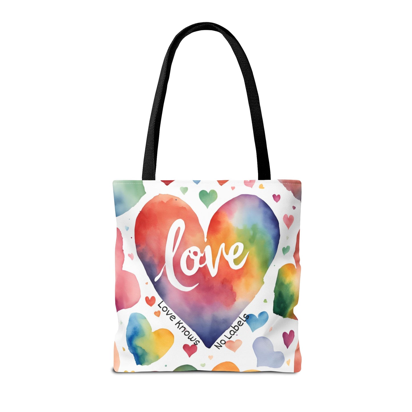 Love Knows No Labels - Hearts, Hearts, Hearts Tote Bag - Embrace Every Difference