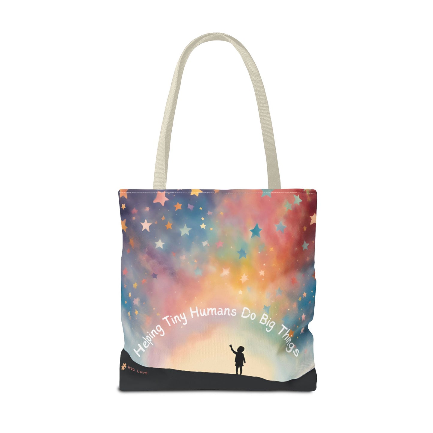Helping Tiny Humans Do Big Things Tote - Inspiring Kids to Reach for the Stars