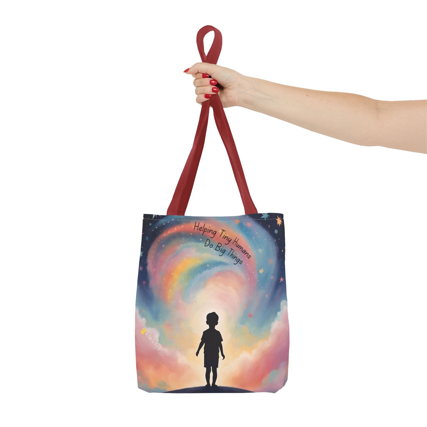 Helping Tiny Humans Do Big Things Tote - Inspiring Kids to Reach for the Stars