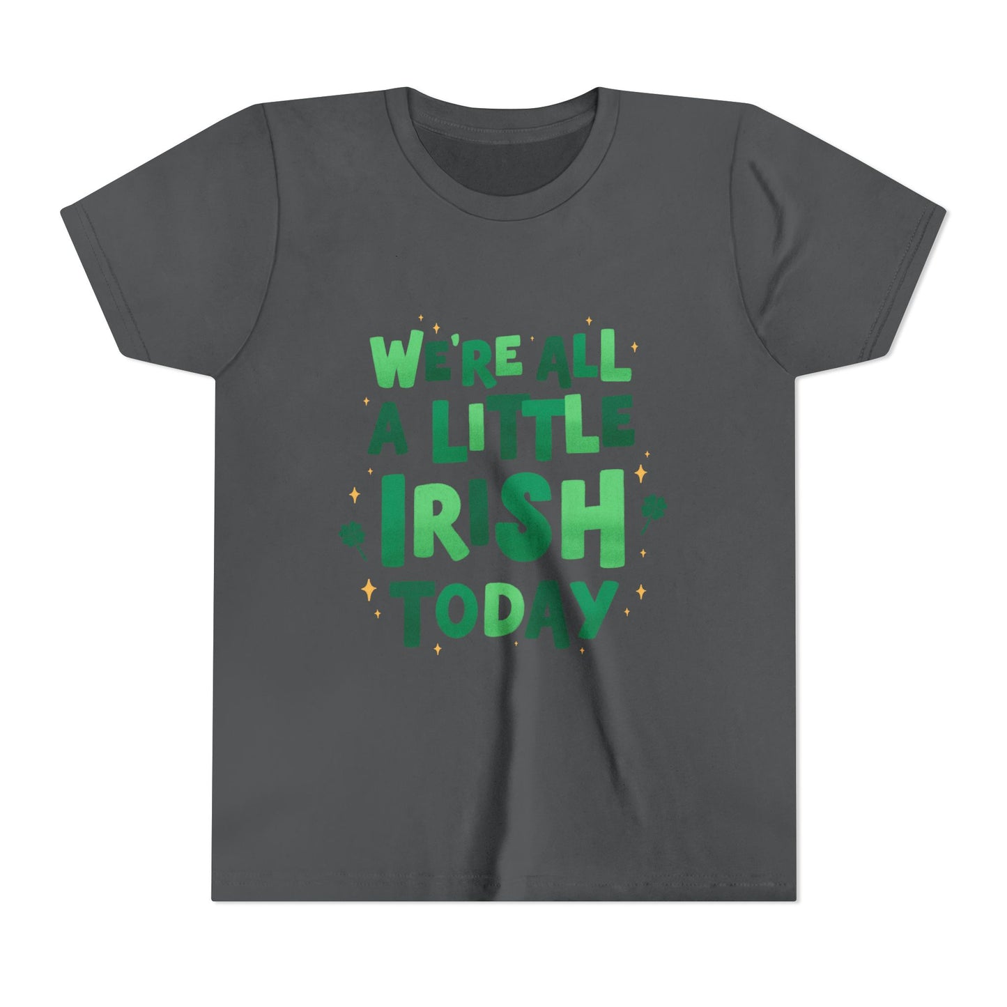 We are All A Little Irish Today Youth Tee | St. Patricks Day Shamrock Shirt