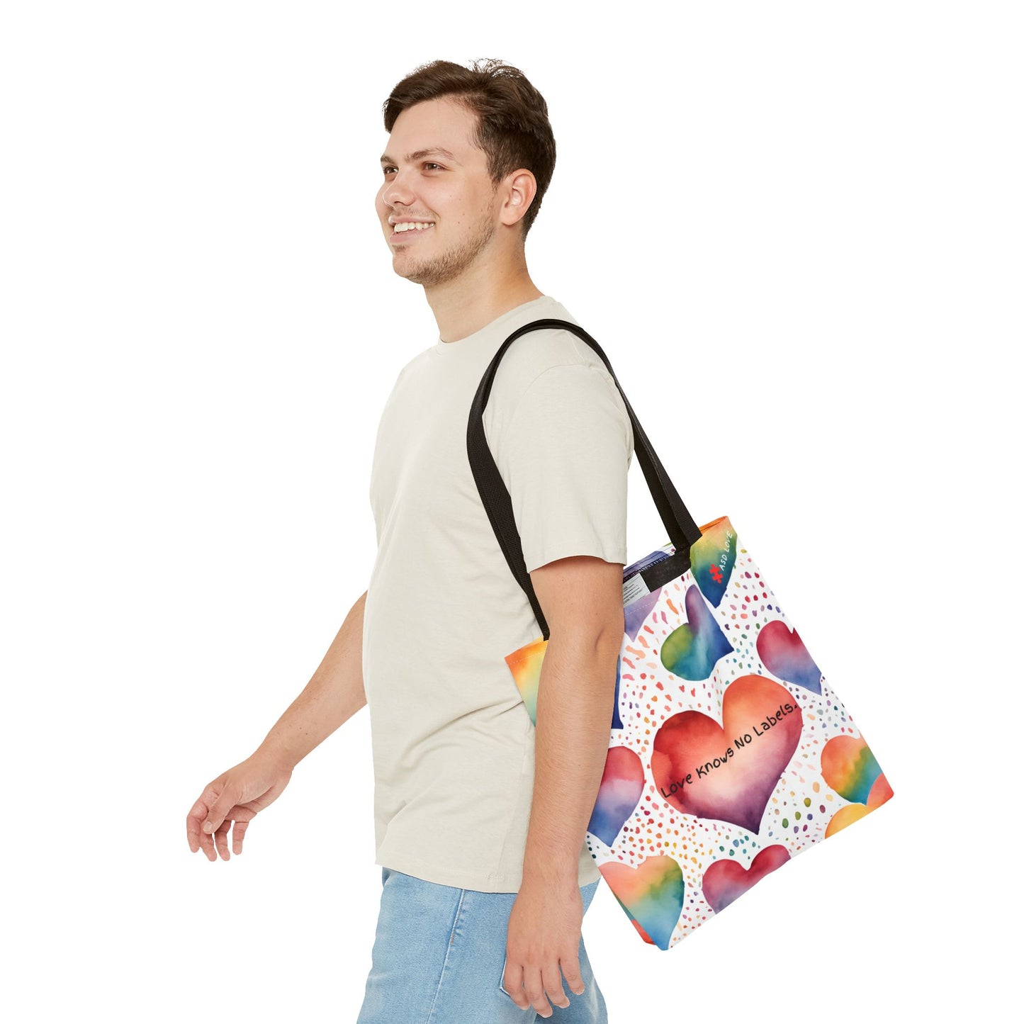 Love Knows No Labels Heart Balloons Tote Bag - Rise Above Division