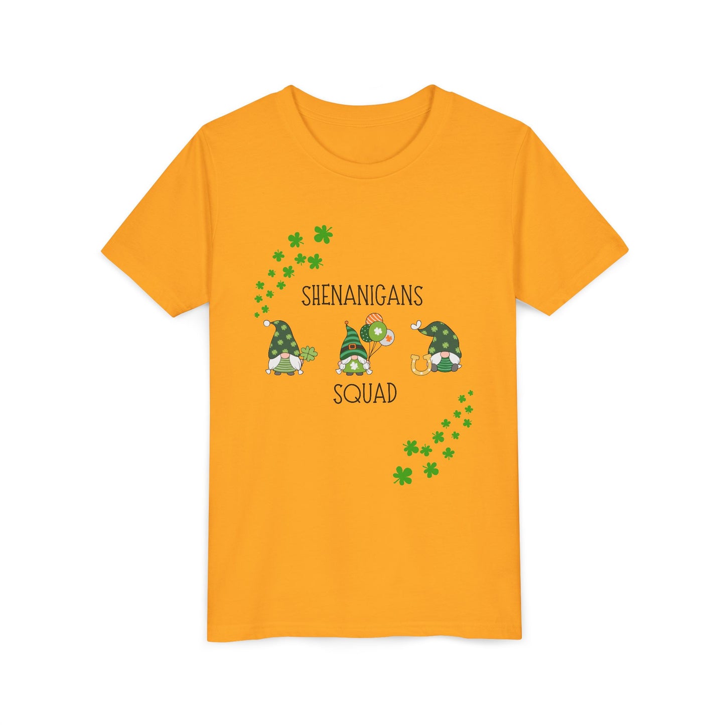 Shenanigans Squad Gnomes Youth Tee | St. Patrick's Day Shamrock Kids Shirt