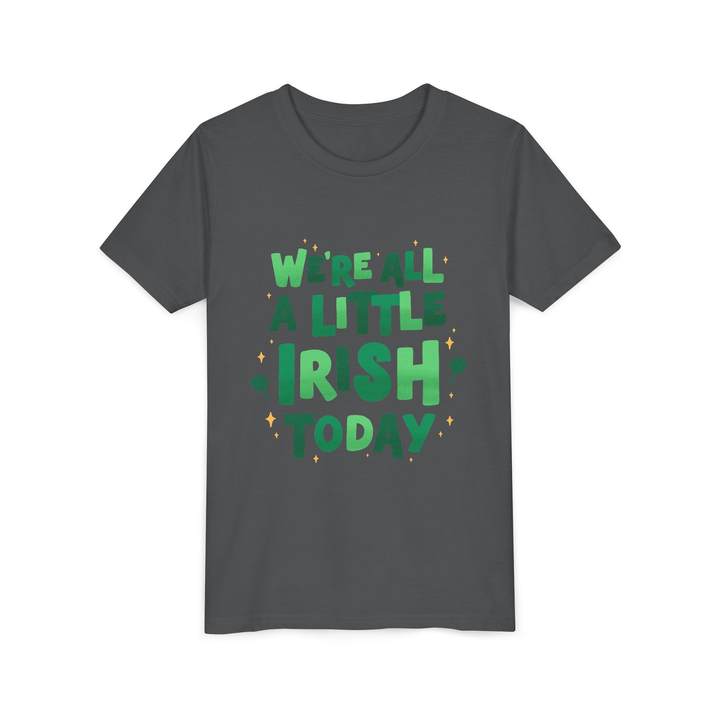 We are All A Little Irish Today Youth Tee | St. Patricks Day Shamrock Shirt