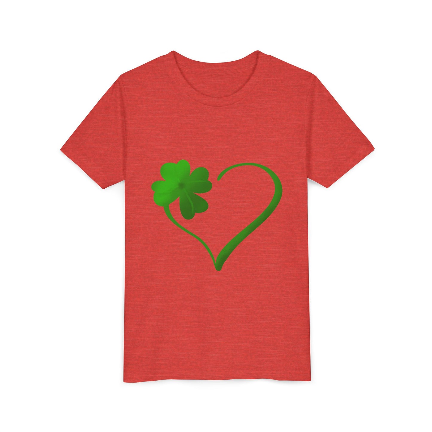 Shamrock Heart Youth Tee | St. Patrick's Day Clover Kids Shirt