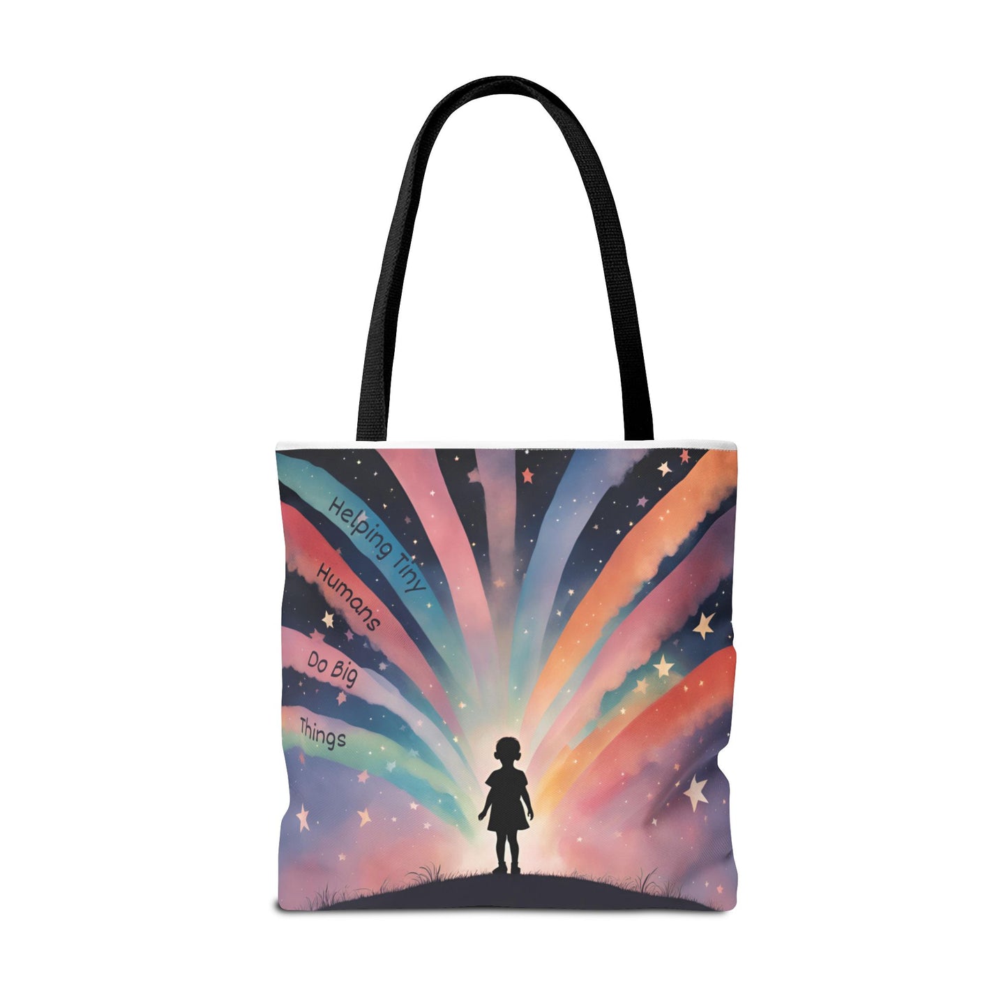 Helping Tiny Humans Do Big Things Tote - Inspiring Kids to Reach for the Stars