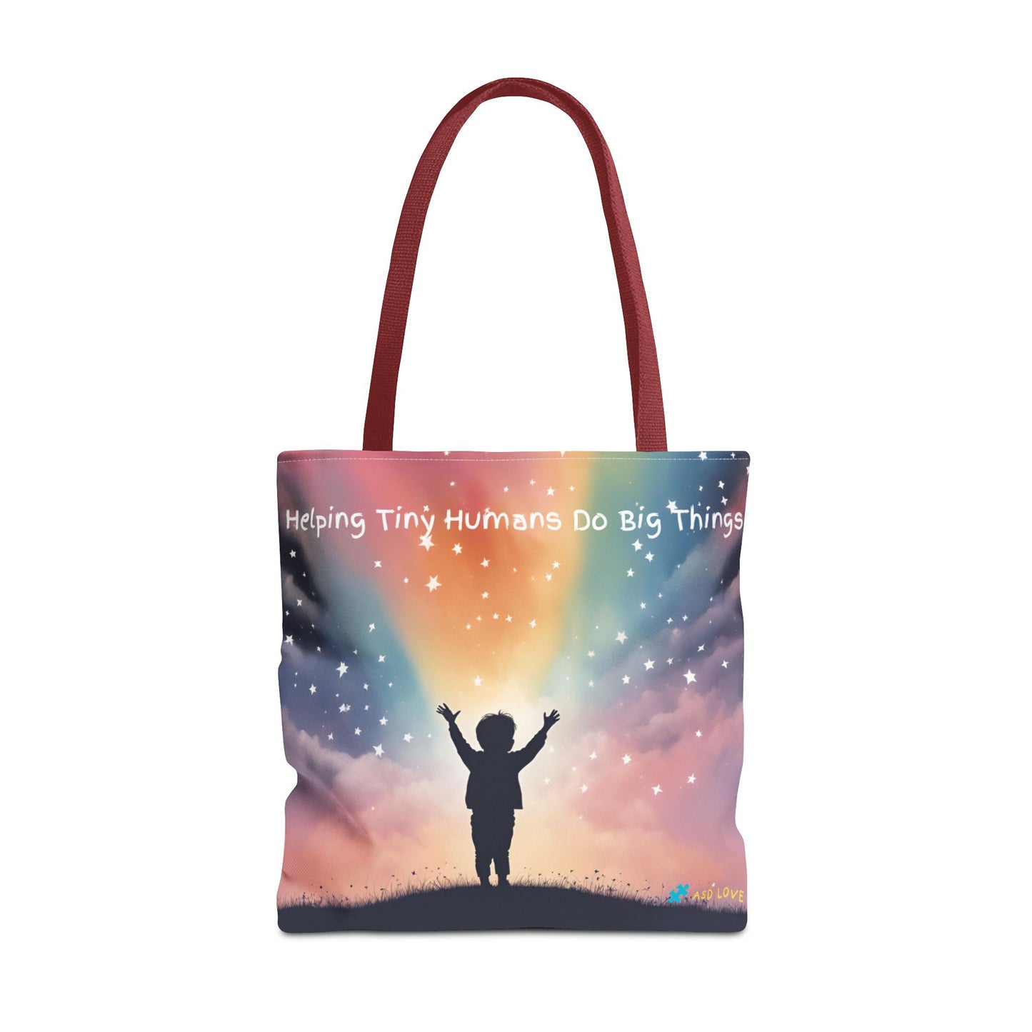 Helping Tiny Humans Do Big Things Tote - Inspiring Kids to Reach for the Stars