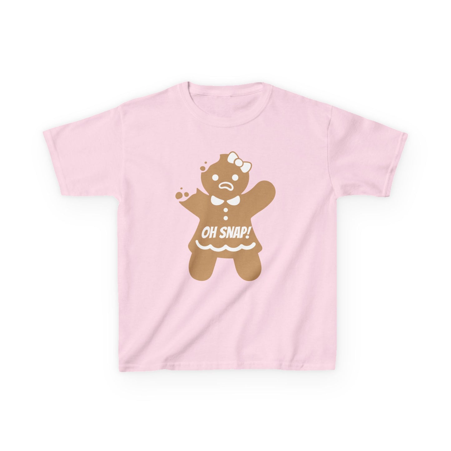 Oh Snap! Broken Gingerbread Girl, Kids Tee - Funny Holiday Shirt for Christmas and Gingerbread lovers