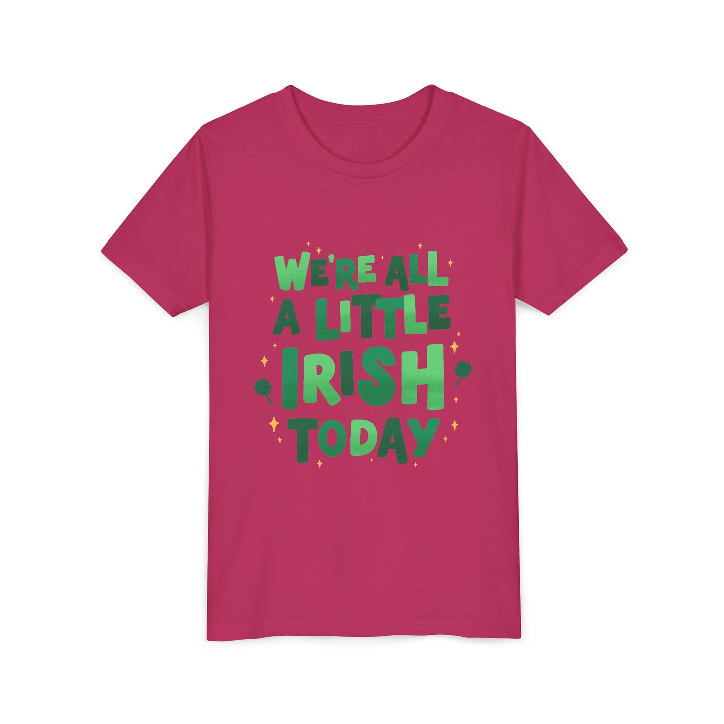 We are All A Little Irish Today Youth Tee | St. Patricks Day Shamrock Shirt