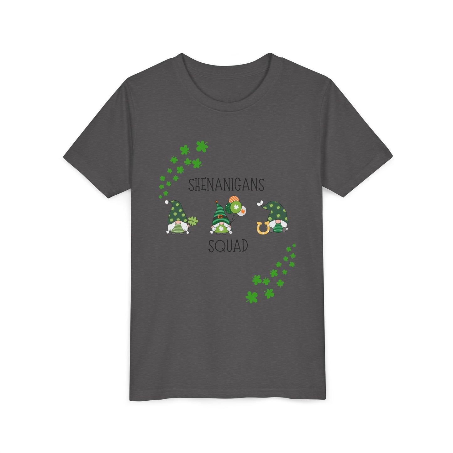 Shenanigans Squad Gnomes Youth Tee | St. Patrick's Day Shamrock Kids Shirt