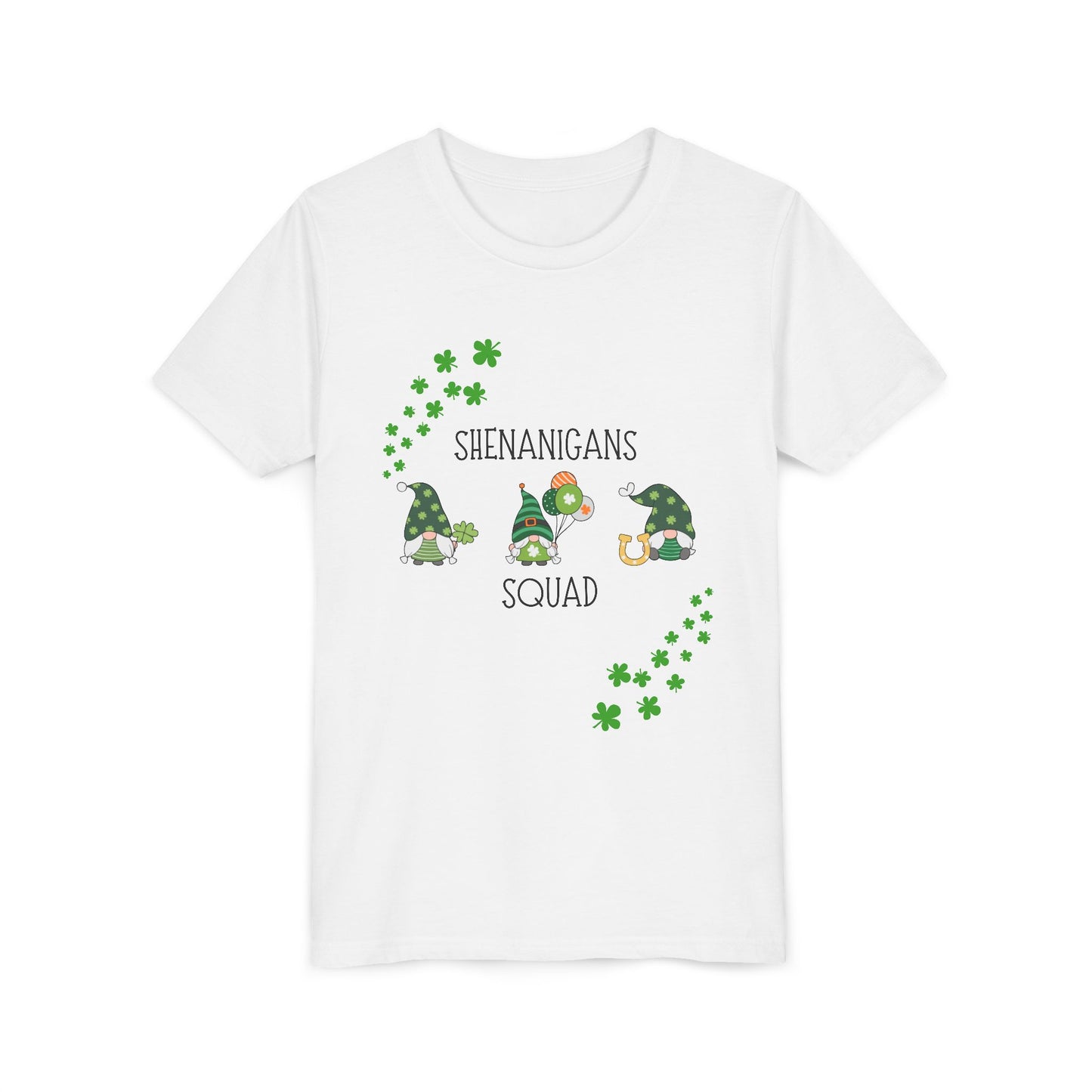 Shenanigans Squad Gnomes Youth Tee | St. Patrick's Day Shamrock Kids Shirt