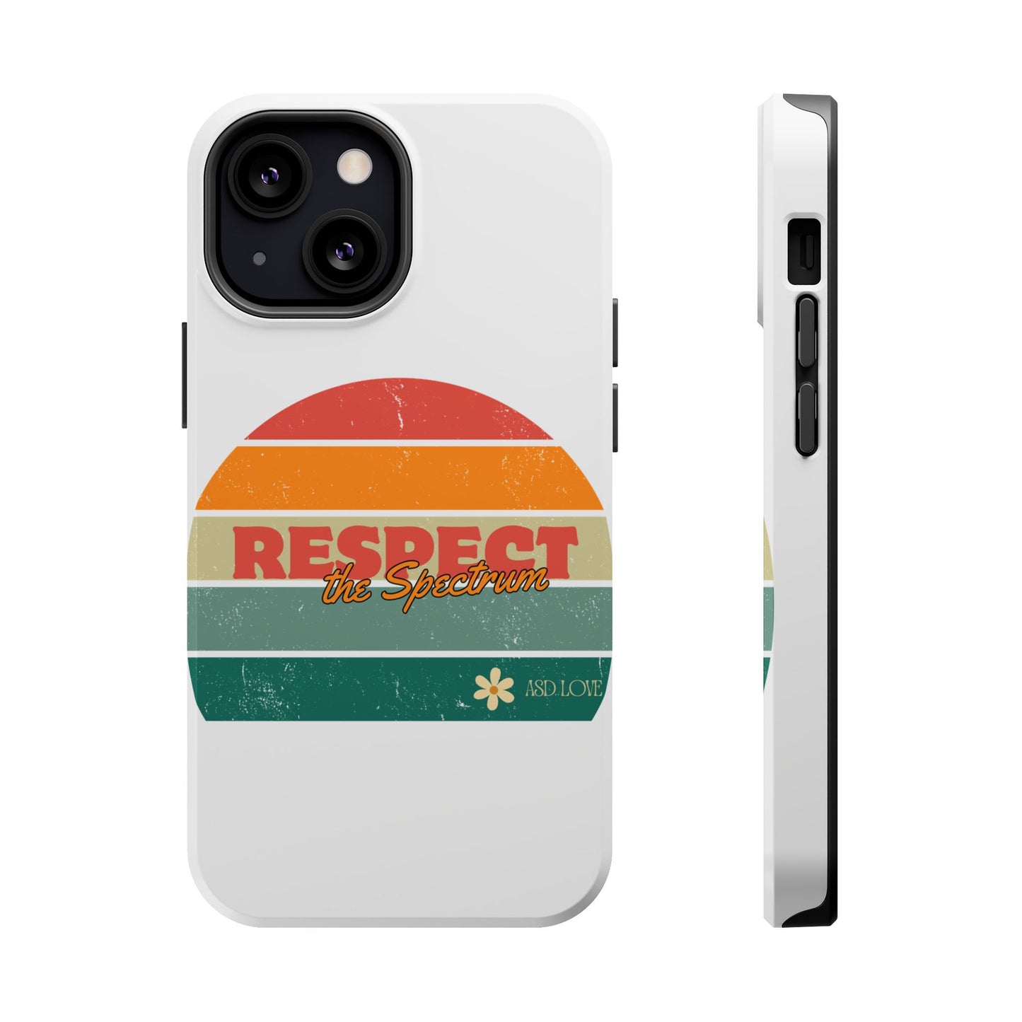 Vintage Rainbow: Respect the Spectrum - ASD Awareness Phone Case
