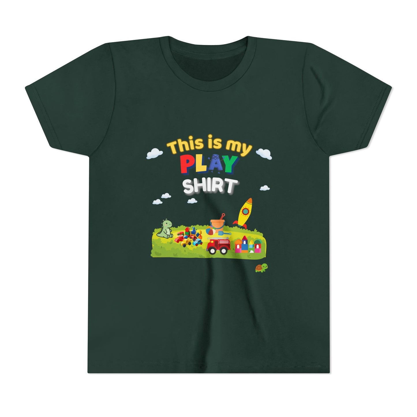 This is My Play Shirt Youth Tee | Toy Rocket, Blocks, Truck Kids Shirt