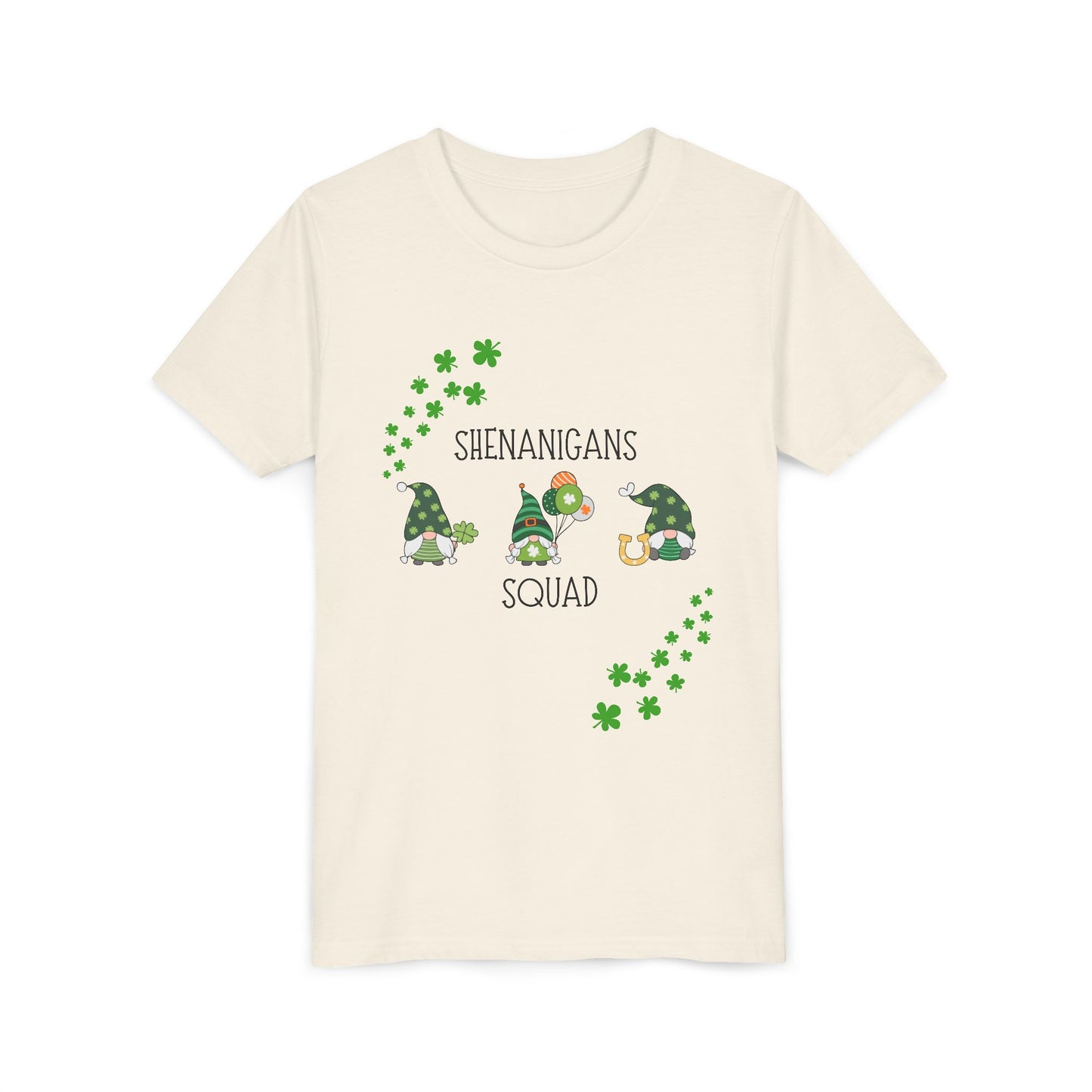 Shenanigans Squad Gnomes Youth Tee | St. Patrick's Day Shamrock Kids Shirt