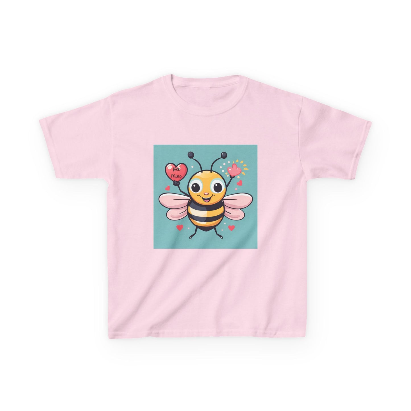 Bee Mine - Heart LIfting Bumble Bee Valentine's Kids Tee