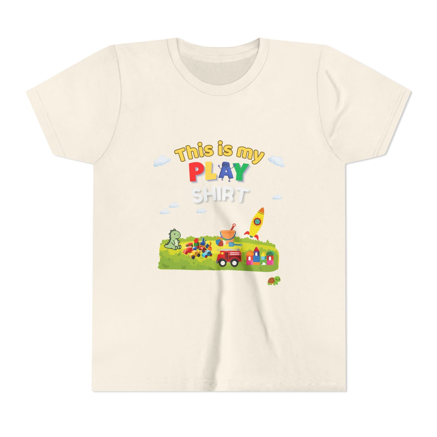 This is My Play Shirt Youth Tee | Toy Rocket, Blocks, Truck Kids Shirt