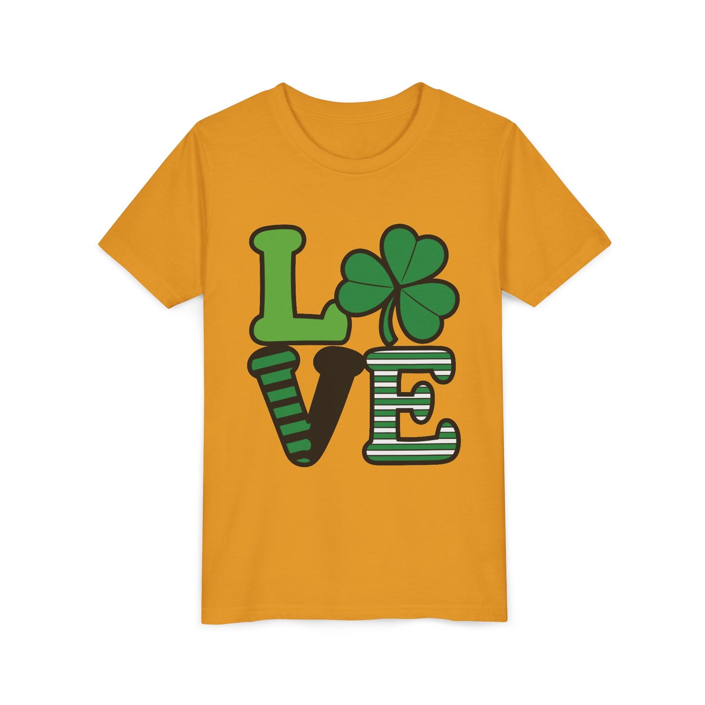 LOVE Shamrock Youth Tee | St. Patrick's Day Clover Graphic