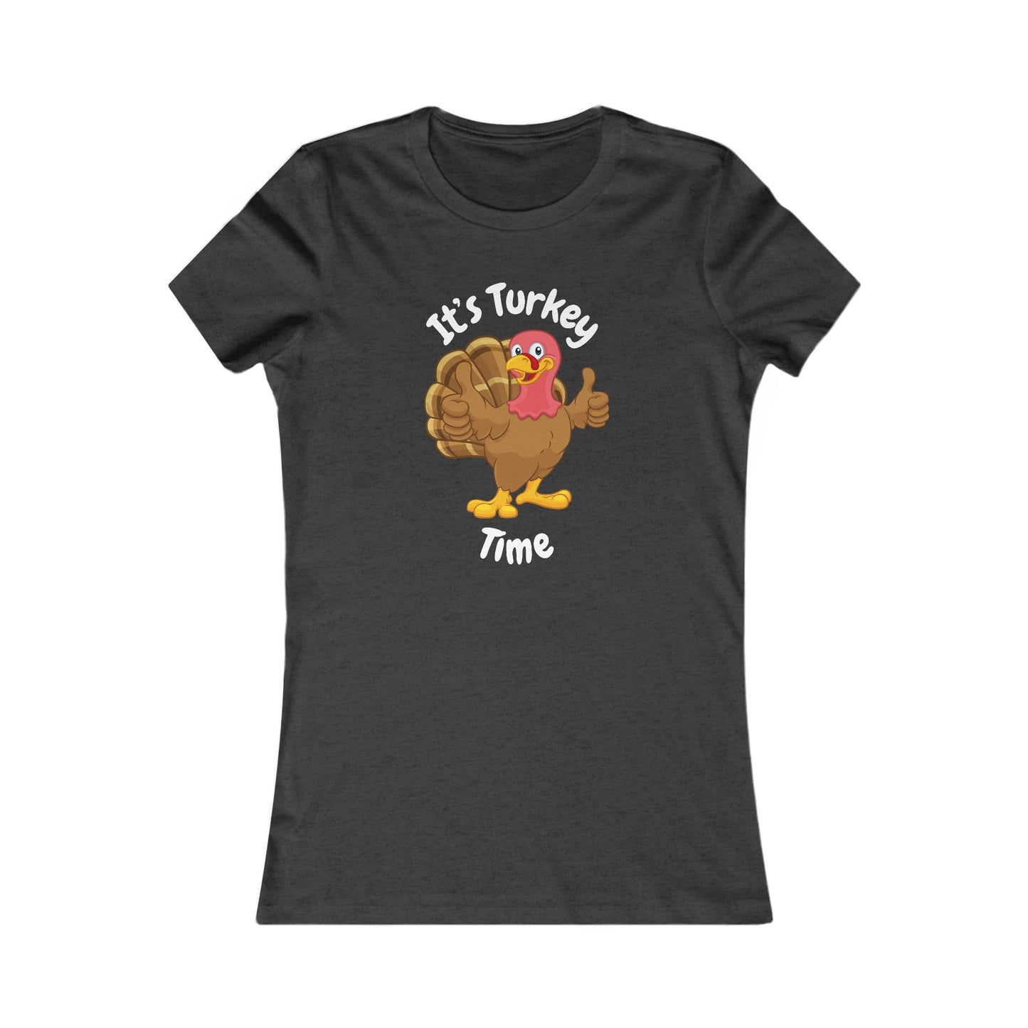 Turkey Time Thanksgiving Shirt (WF) - Fun Cartoon Turkey Tee for Holiday Feasts