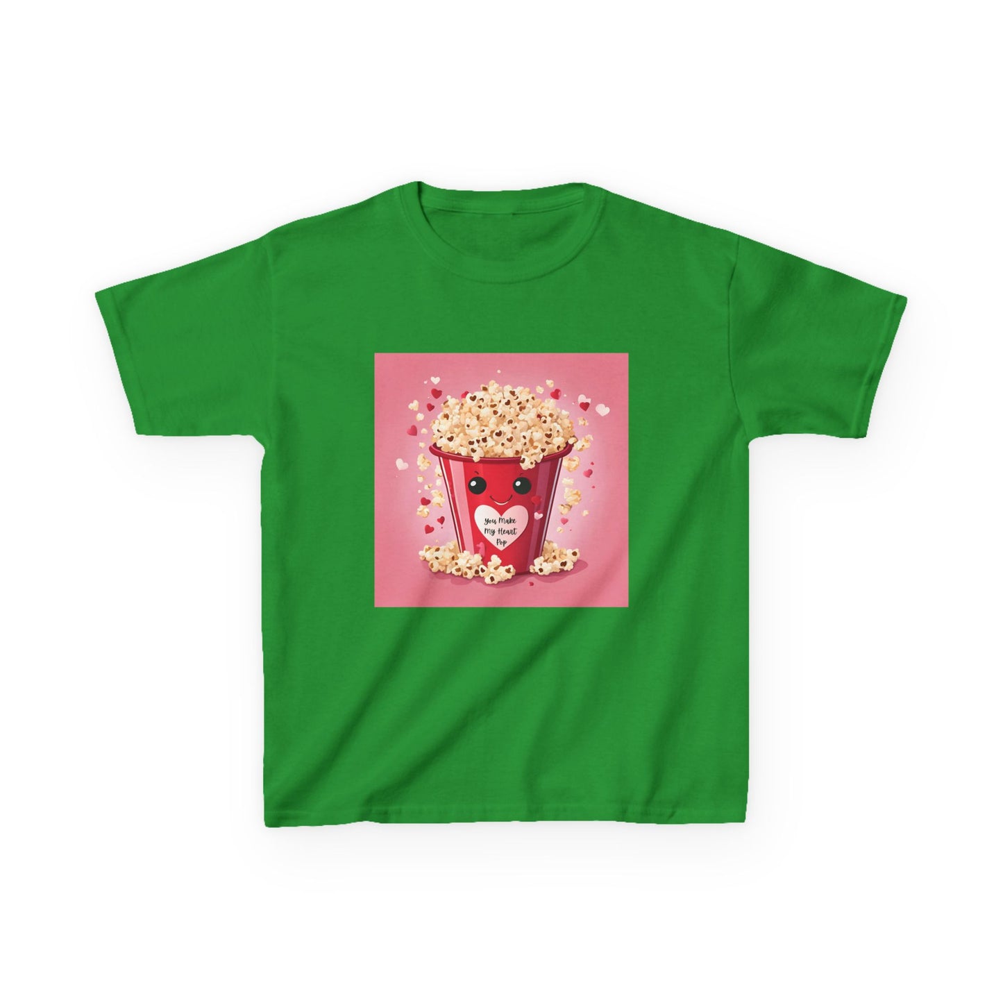 You Make My Heart Pop - Smiling Popcorn Valentine Kids Tee