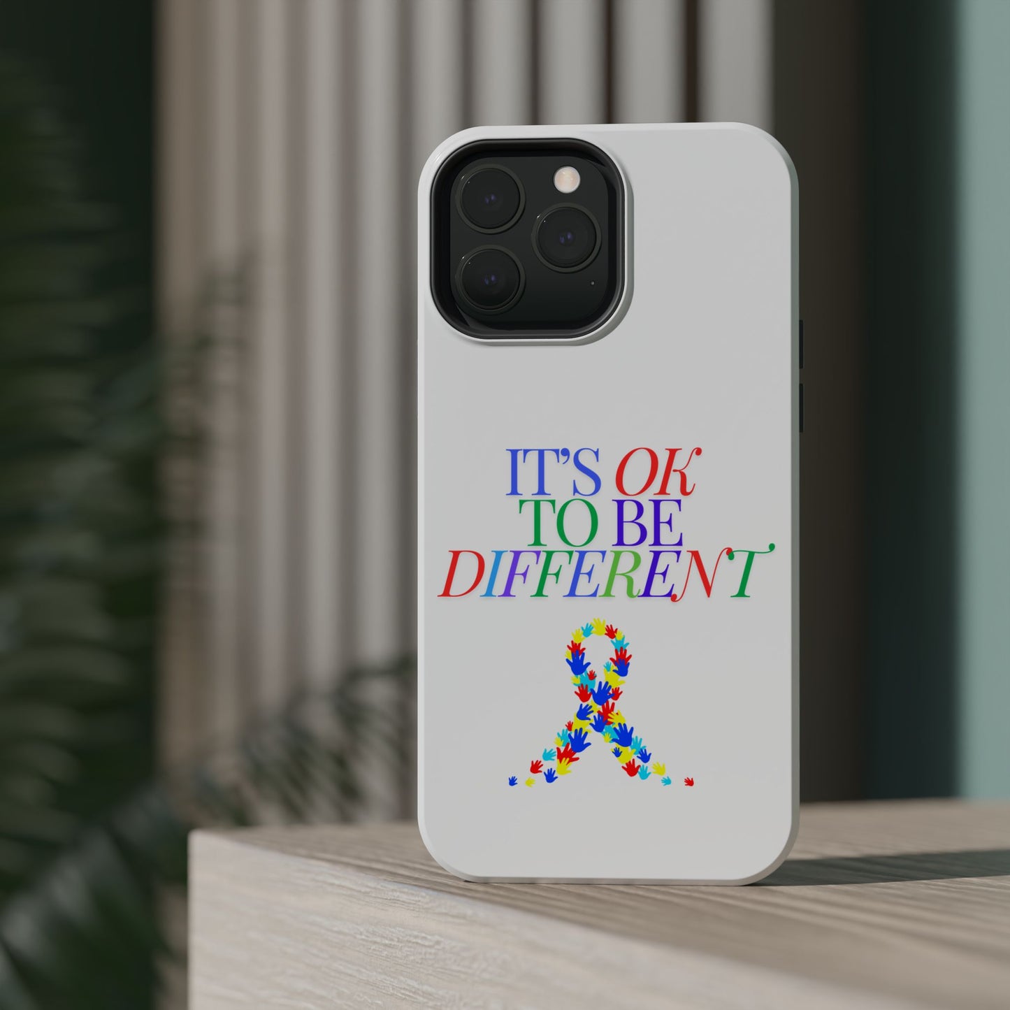 Autism Support Ribbon: It's Okay to Be Different - ASD Awareness Phone Case