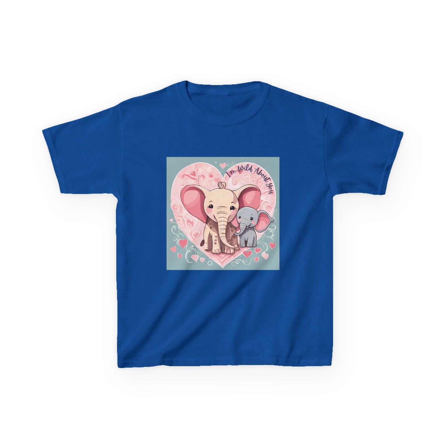 I'm Wild About You - Elephant Duo Valentine's Kids Tee