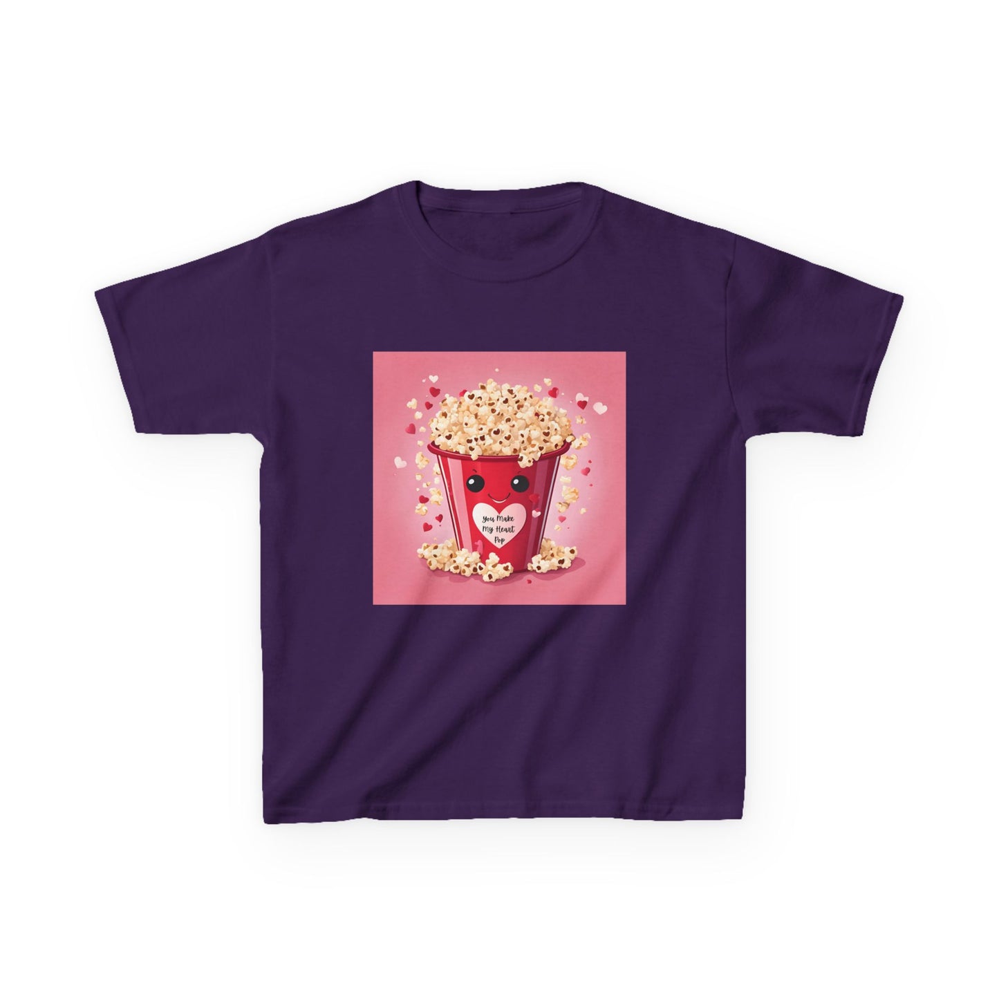 You Make My Heart Pop - Smiling Popcorn Valentine Kids Tee