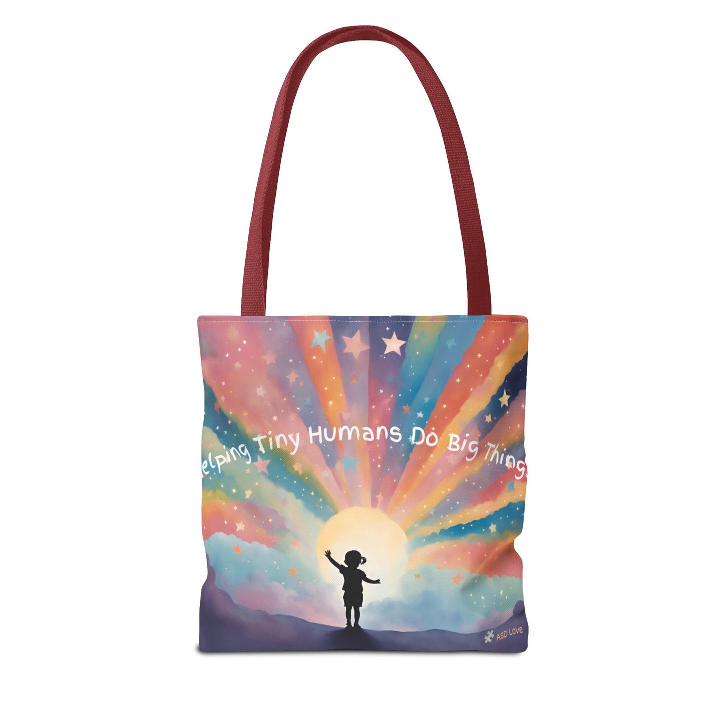 Helping Tiny Humans Do Big Things Tote - Inspiring Kids to Reach for the Stars