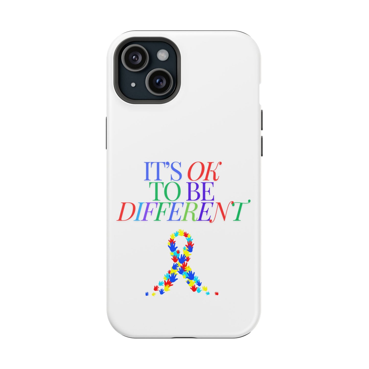 Autism Support Ribbon: It's Okay to Be Different - ASD Awareness Phone Case