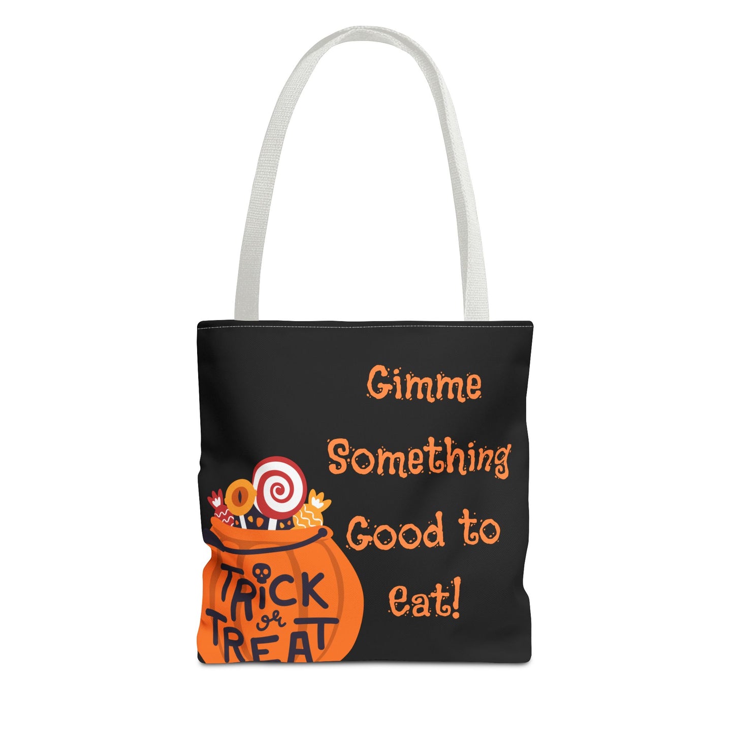 Gimme Something Good to Eat Tote Bag | Halloween Trick-or-Treat Bag | Reusable Candy Bag