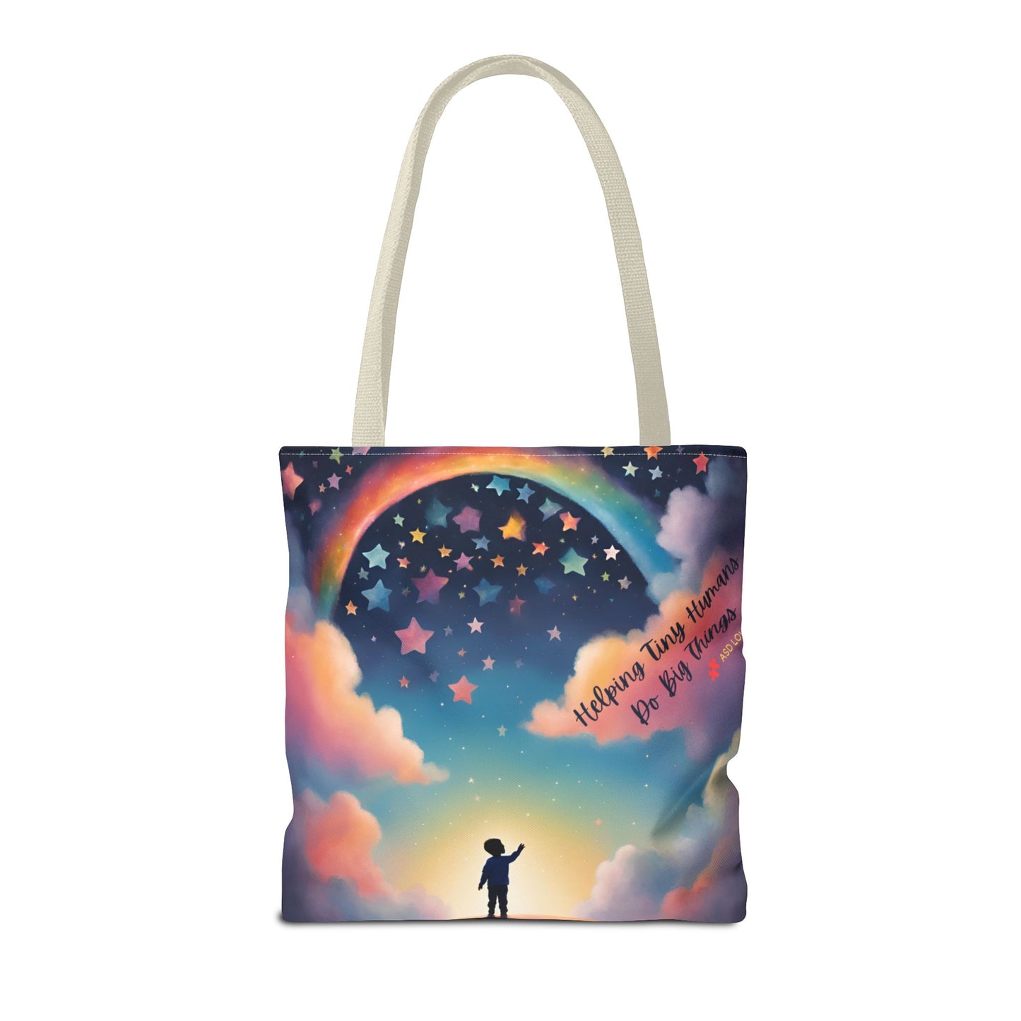 Helping Tiny Humans Do Big Things Tote - Inspiring Kids to Reach for the Stars