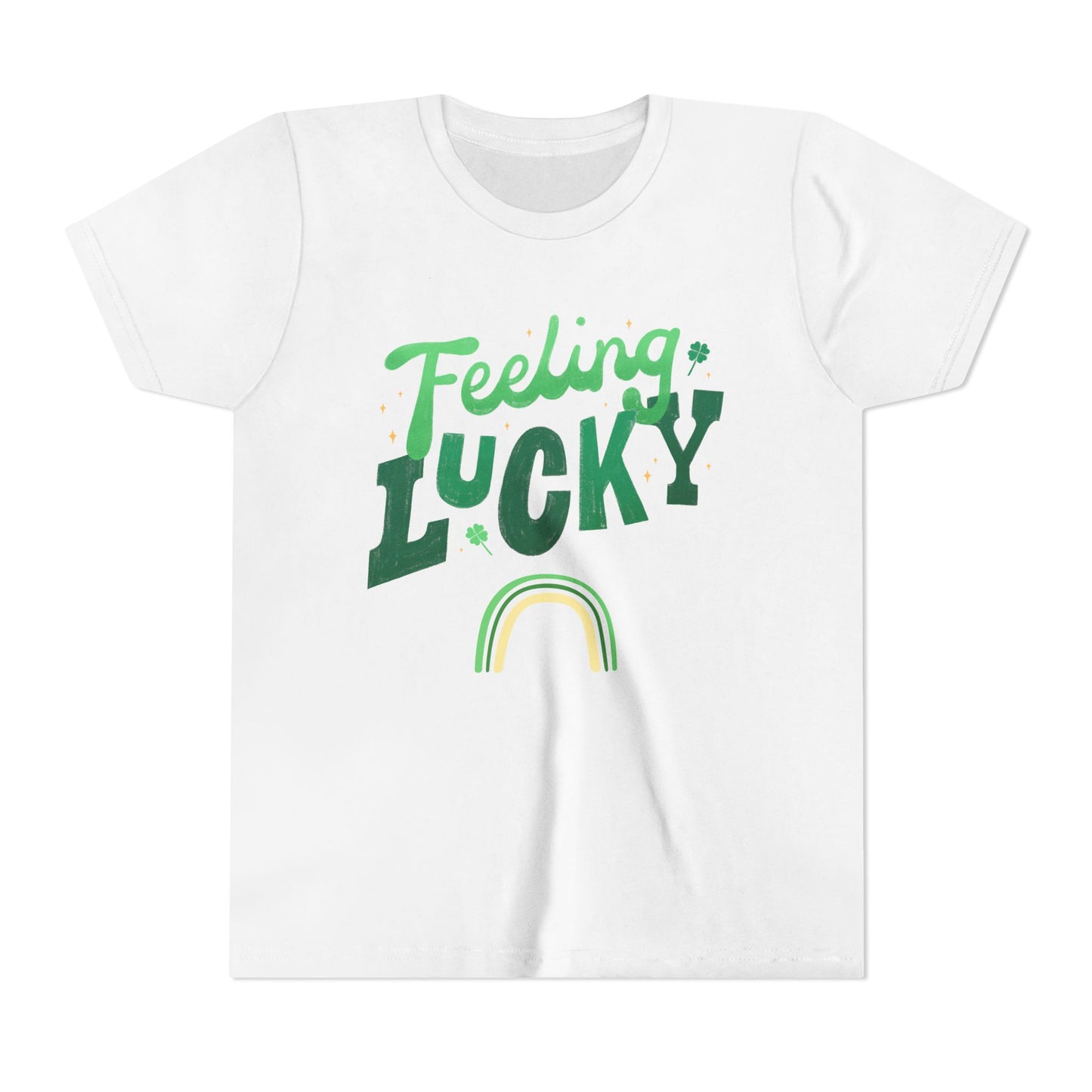 Feeling Lucky rainbow Youth Tee | St. Patrick's Day kids shirt