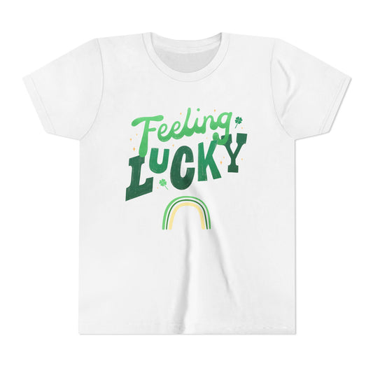 Feeling Lucky rainbow Youth Tee | St. Patrick's Day kids shirt