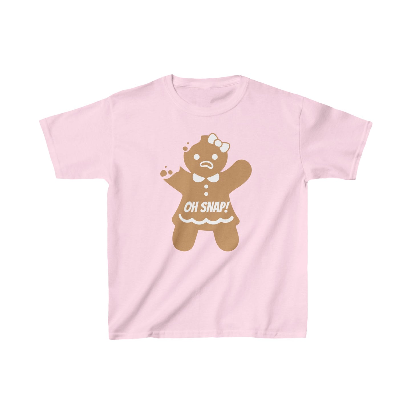 Oh Snap! Broken Gingerbread Girl, Kids Tee - Funny Holiday Shirt for Christmas and Gingerbread lovers